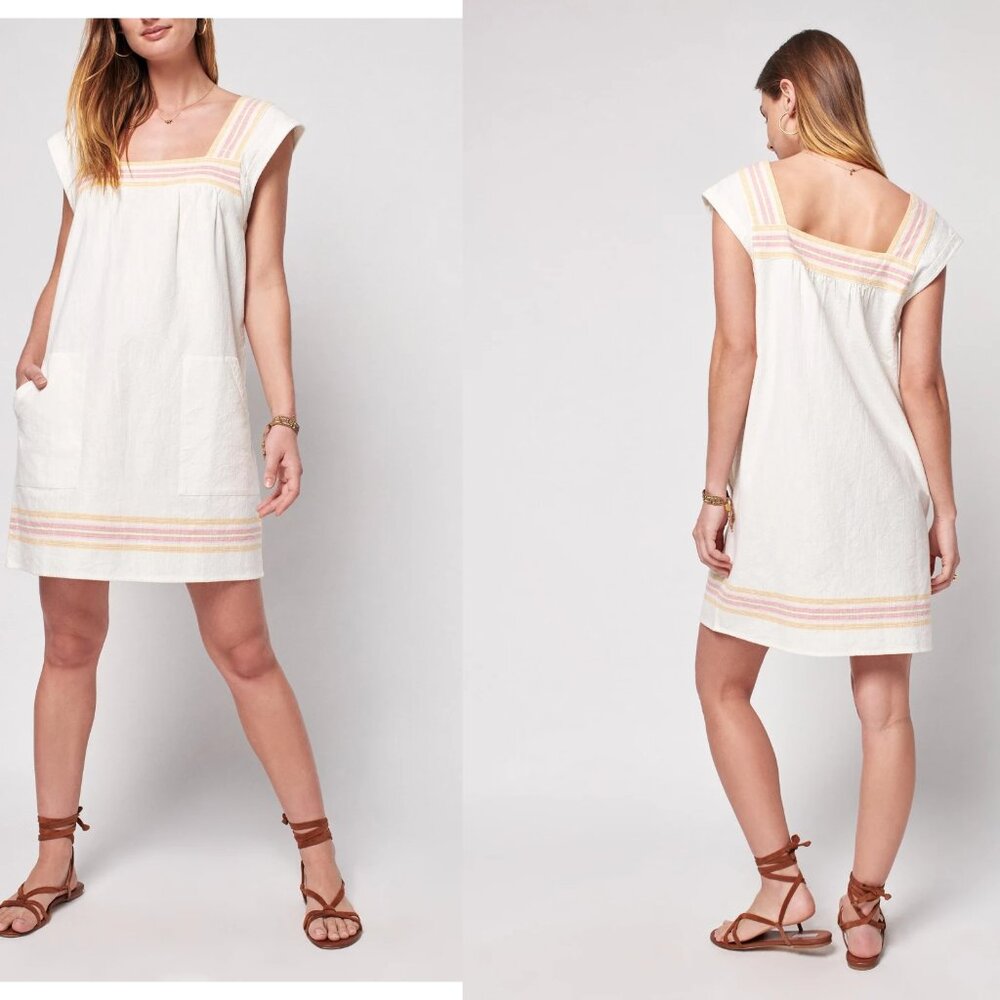 FAHERTY Hailee Dress in Apres Soleil Stripe (chest 19.5in)
